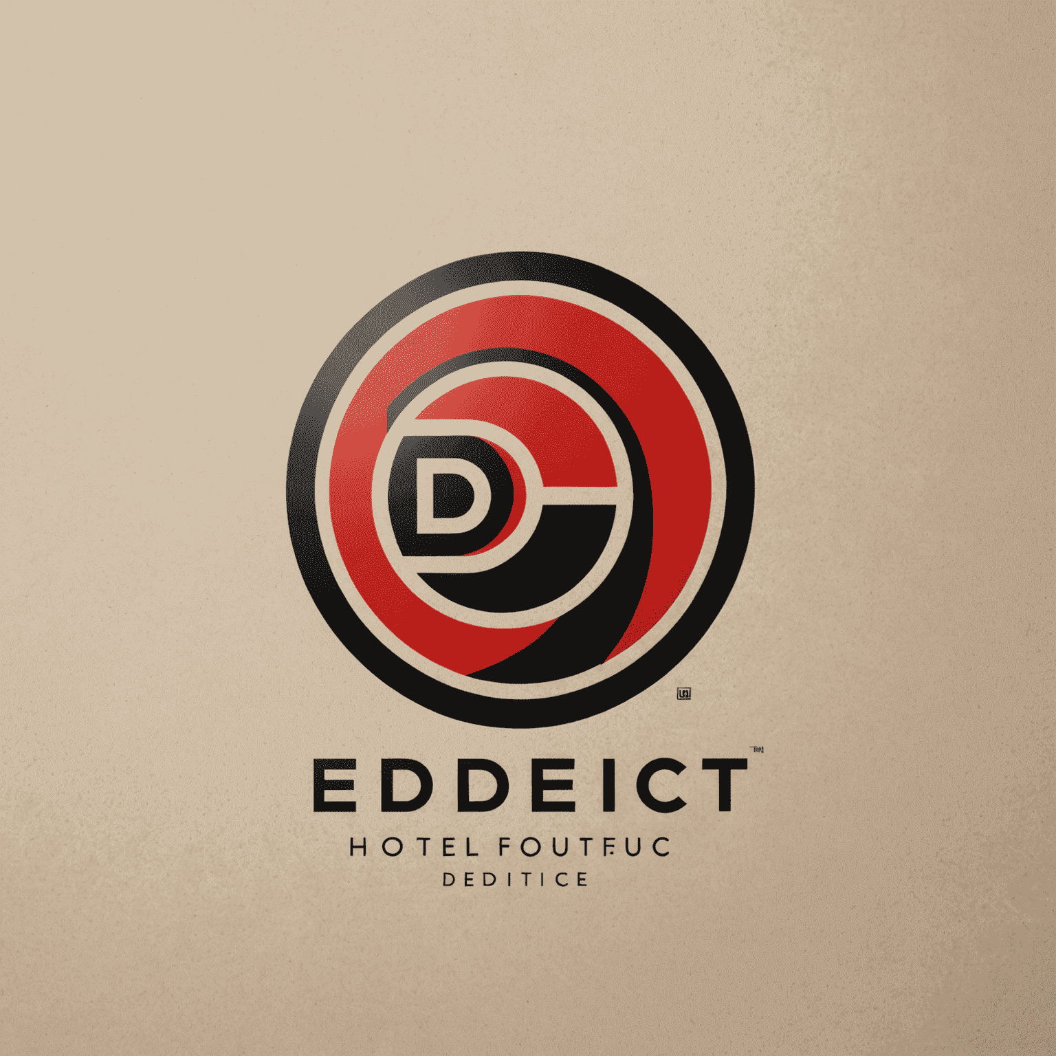 D-edgc logo: A modern, sleek design incorporating red and black elements, symbolizing hotel distribution and pricing strategy