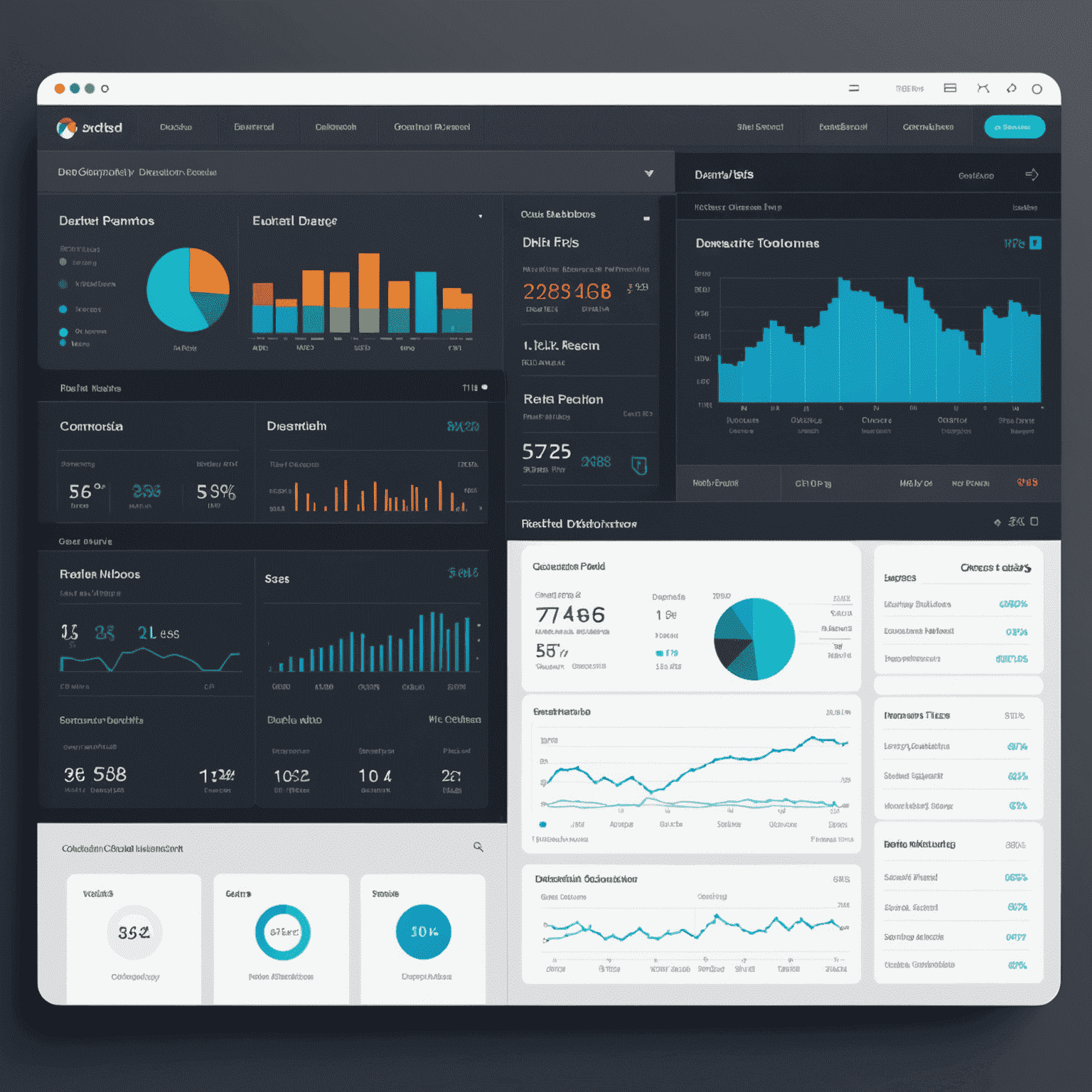 A modern dashboard interface showing multiple hotel distribution channels, with graphs and charts displaying real-time data. The image showcases a user-friendly design with D-Edgc branding.